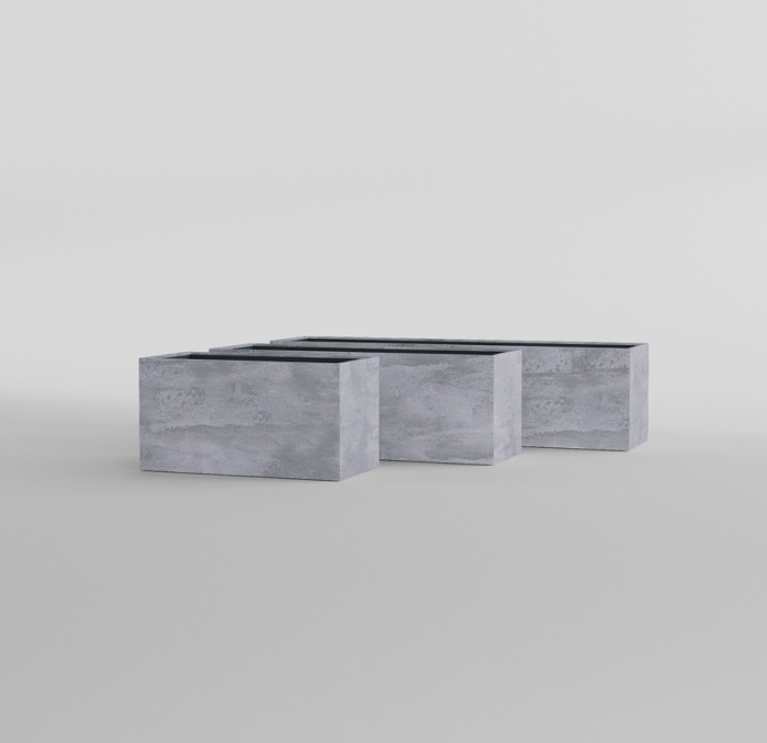 Кашпо CONCRETIKA BALCONY CONCRETE GREY LIGHT 60x20x15