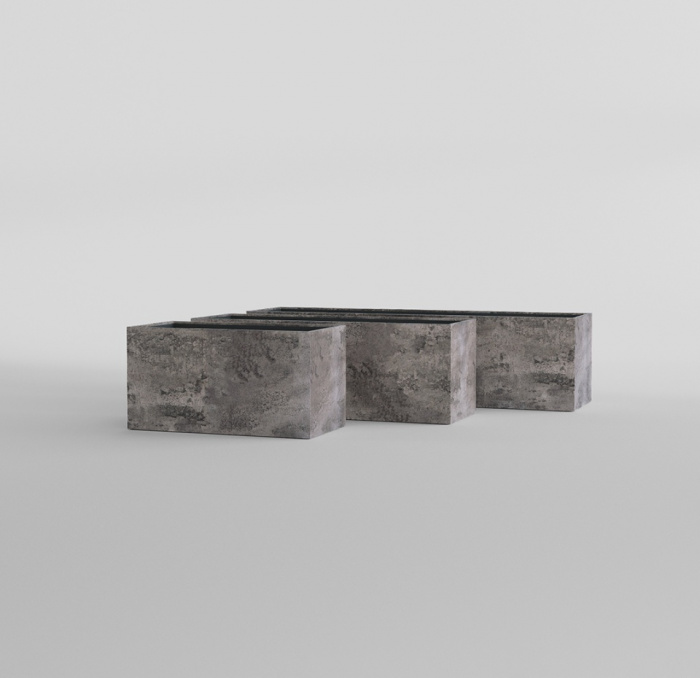 Кашпо CONCRETIKA BALCONY CONCRETE GREY DARK 60x20x20