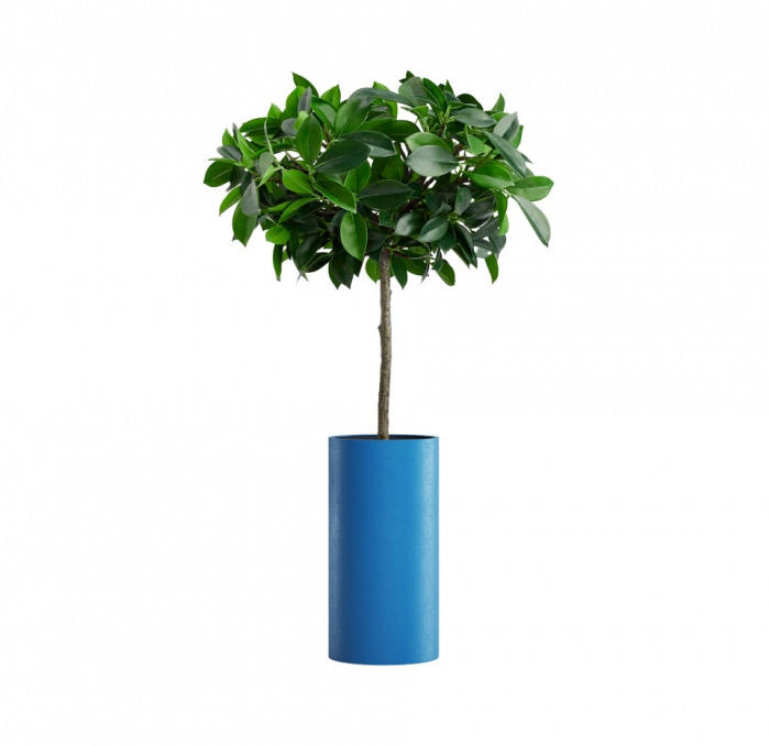 Кашпо CONCRETIKA CYLINDER DARK BLUE D30H60