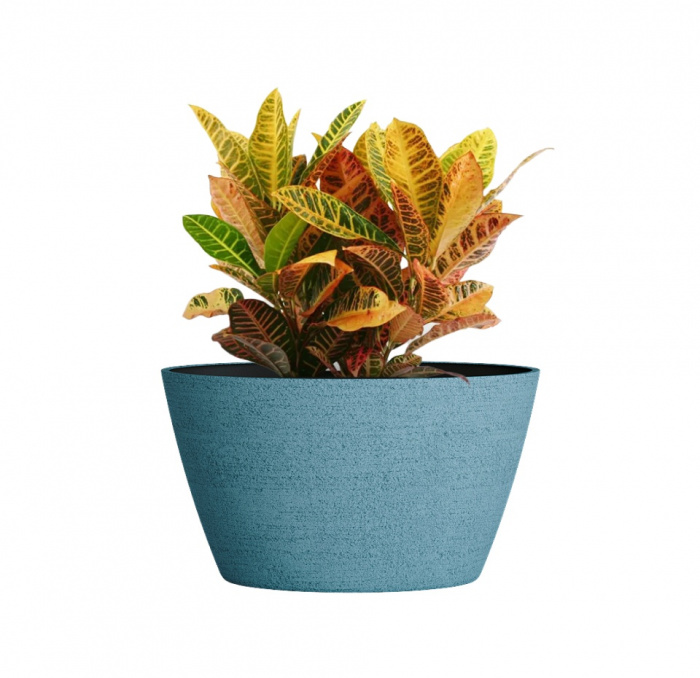 Кашпо CONCRETIKA BOWL EROSIA BLUE D80H45