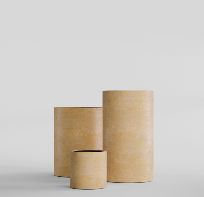 Кашпо CONCRETIKA CYLINDER LEMON D30H30