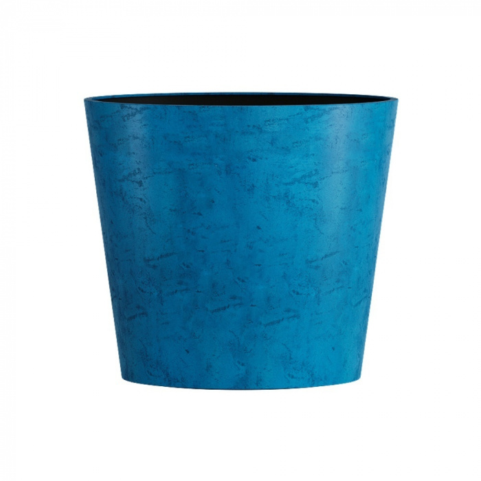 Кашпо CONCRETIKA CRATER COBALT BLUE D40H35