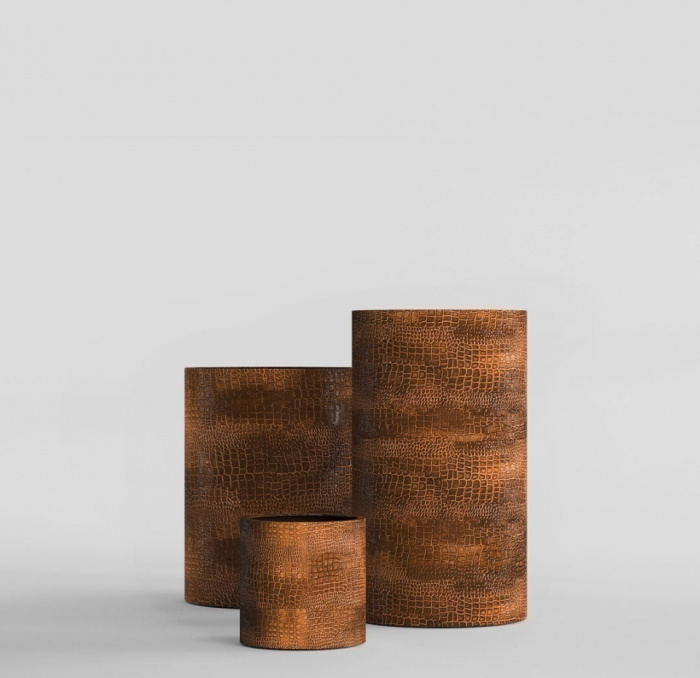 Кашпо CONCRETIKA CYLINDER CAYMAN BROWN D30H30