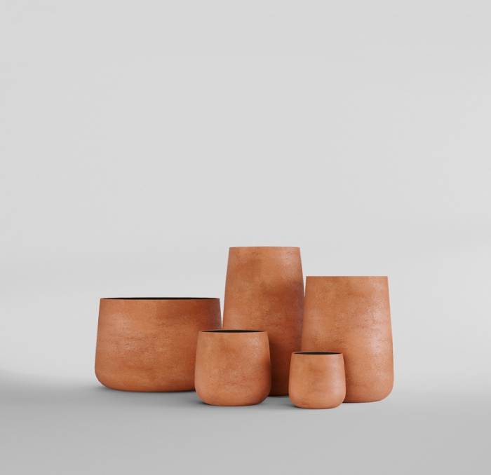 Кашпо CONCRETIKA CONE RED CLAY D60H42