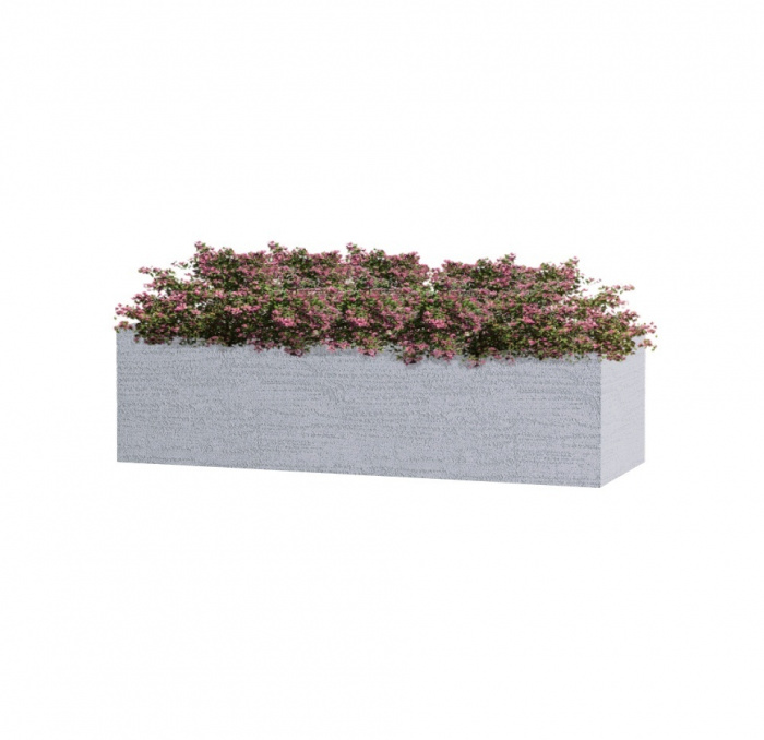Кашпо CONCRETIKA BALCONY EROSIA WHITE 80x20x20