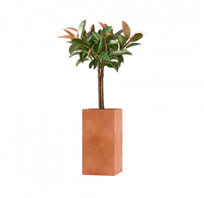 Кашпо CONCRETIKA COLONNA RED CLAY 40x40x80