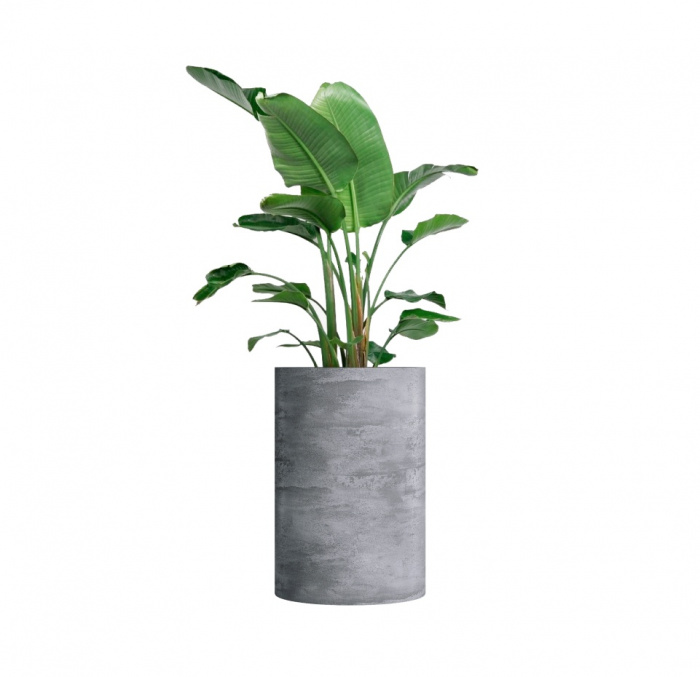 Кашпо CONCRETIKA CYLINDER CONCRETE GREY LIGHT D60H90