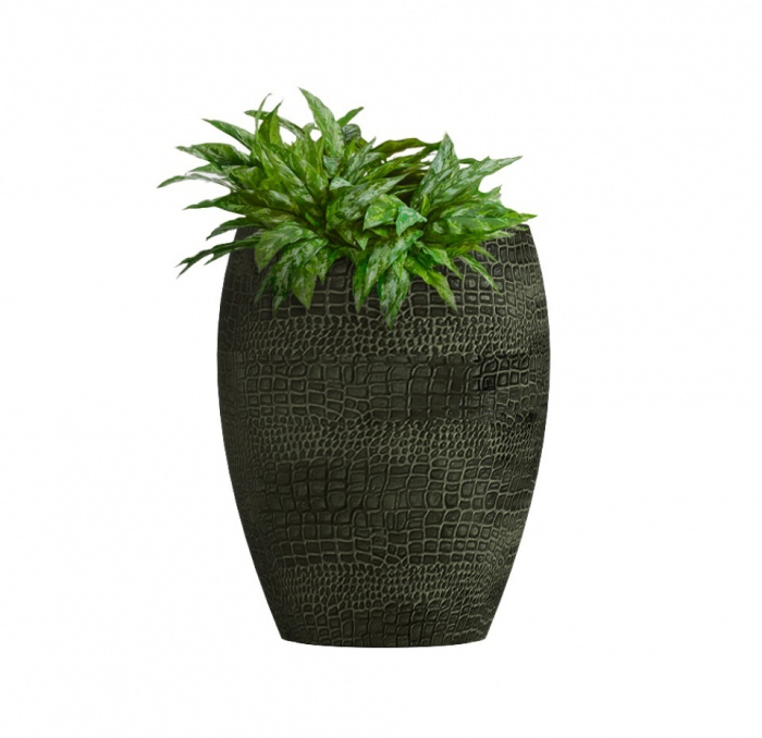Кашпо CONCRETIKA OVAL CAYMAN GREEN D30H41