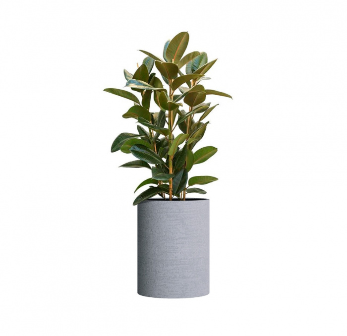 Кашпо CONCRETIKA CYLINDER EROSIA WHITE D50H65