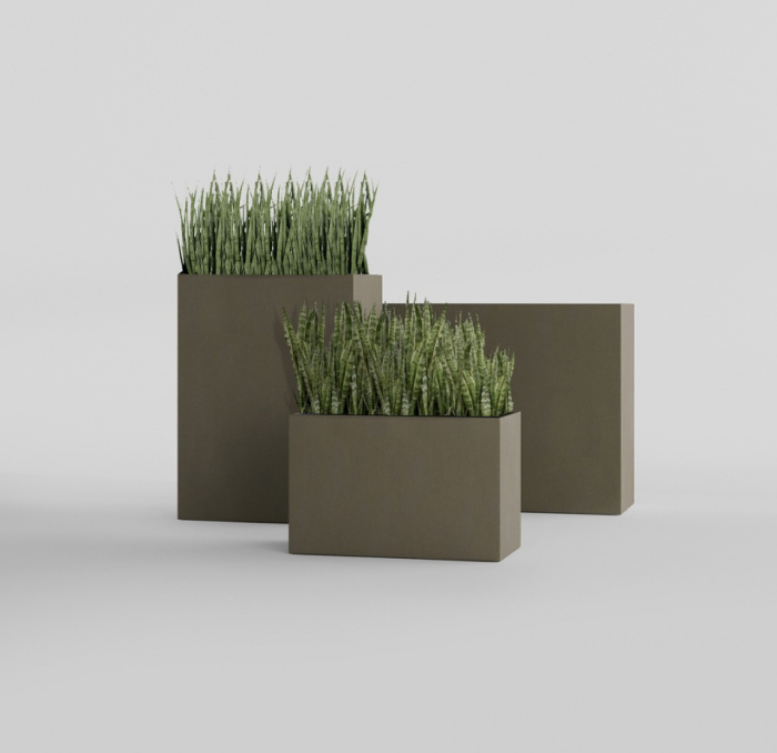 Кашпо CONCRETIKA DIVIDER OLIVE 60x30x50