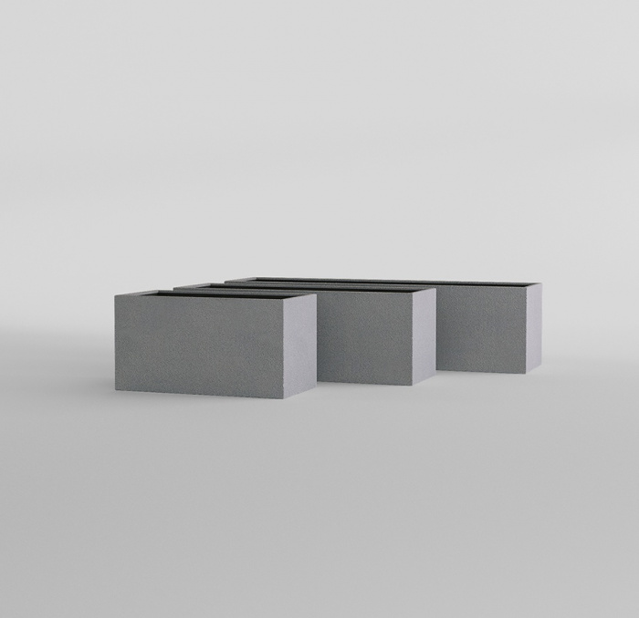 Кашпо CONCRETIKA BALCONY LONDON GREY 80x20x20