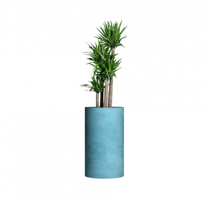 Кашпо CONCRETIKA CYLINDER BLUE SKY D45H80