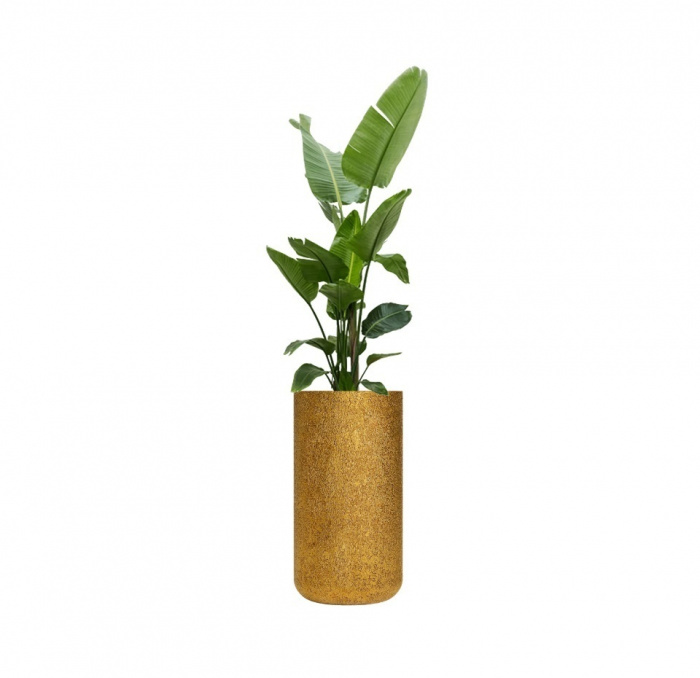 Кашпо CONCRETIKA TOPPER RICH GOLD D40H90