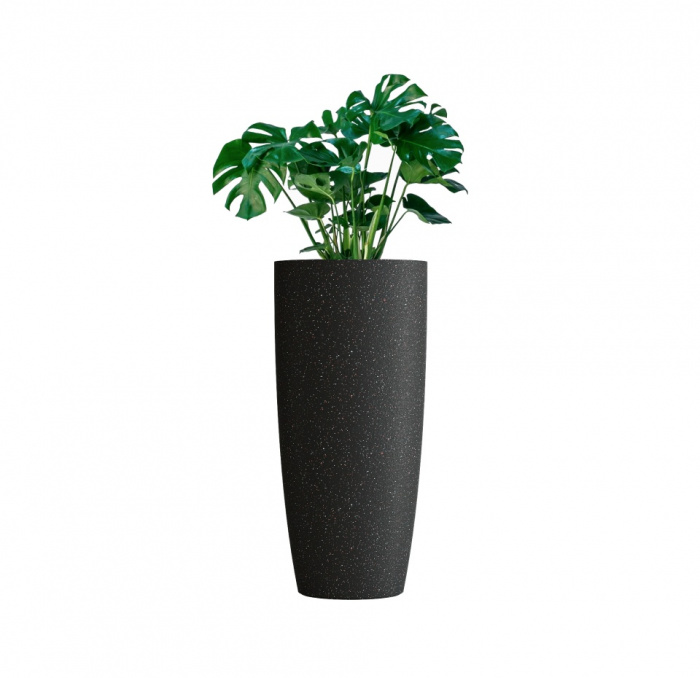 Кашпо CONCRETIKA CONUS EGG BLACK D60H130