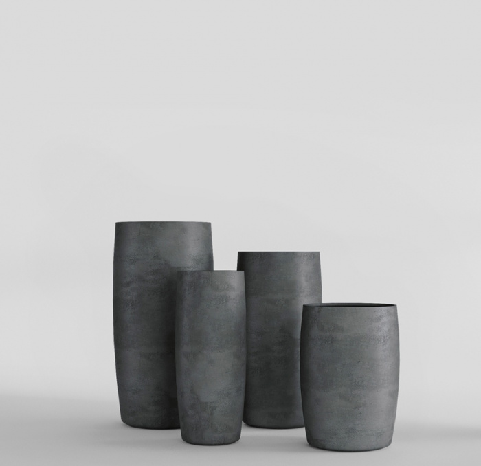 Кашпо CONCRETIKA CIGAR SMOKEY BLUE D43H92
