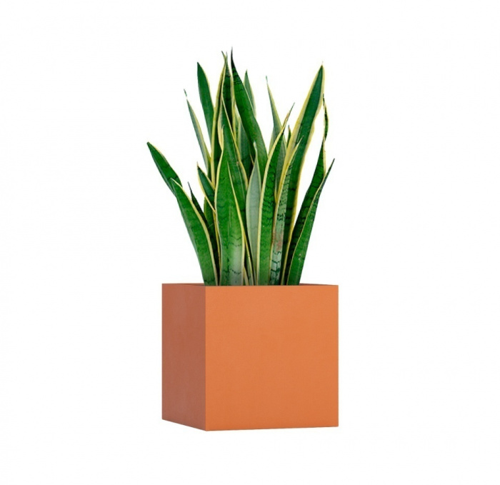 Кашпо CONCRETIKA CUBE CARROT 40x40x40