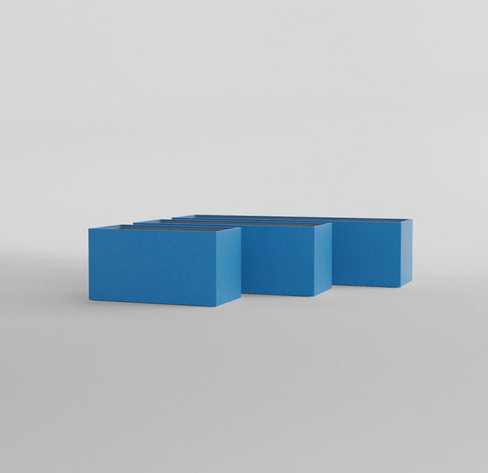 Кашпо CONCRETIKA BALCONY DARK BLUE 40x20x15