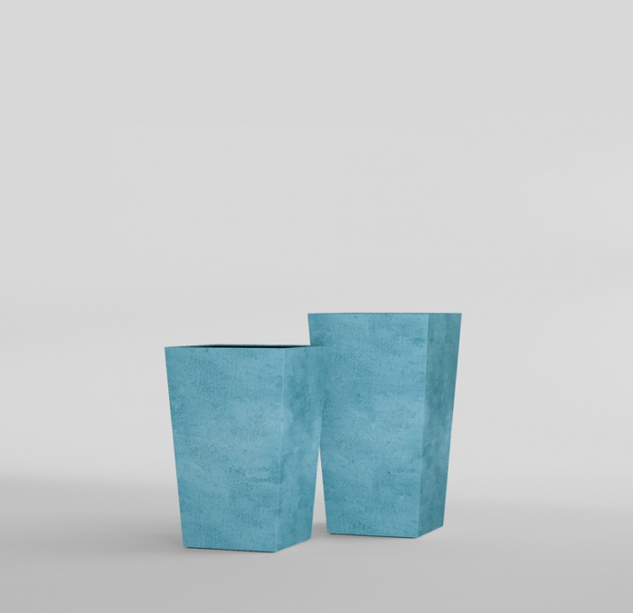Кашпо CONCRETIKA CONIC BLUE SKY 40x40x70