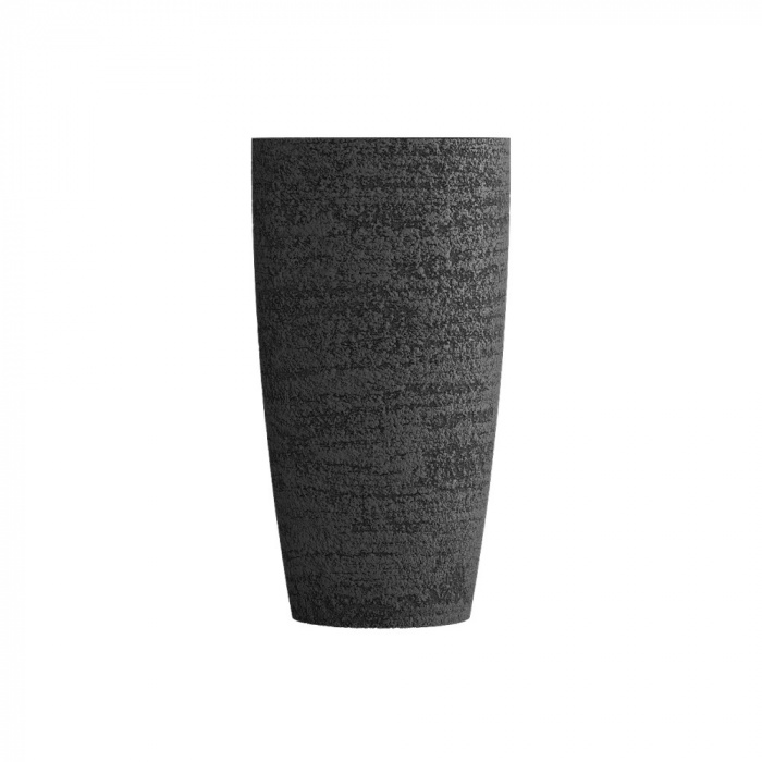 Кашпо CONCRETIKA CONUS EROSIA BLACK D30H55