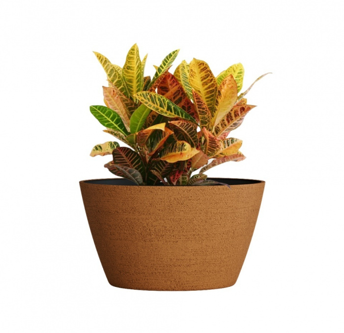 Кашпо CONCRETIKA BOWL EROSIA OCHRE D80H45