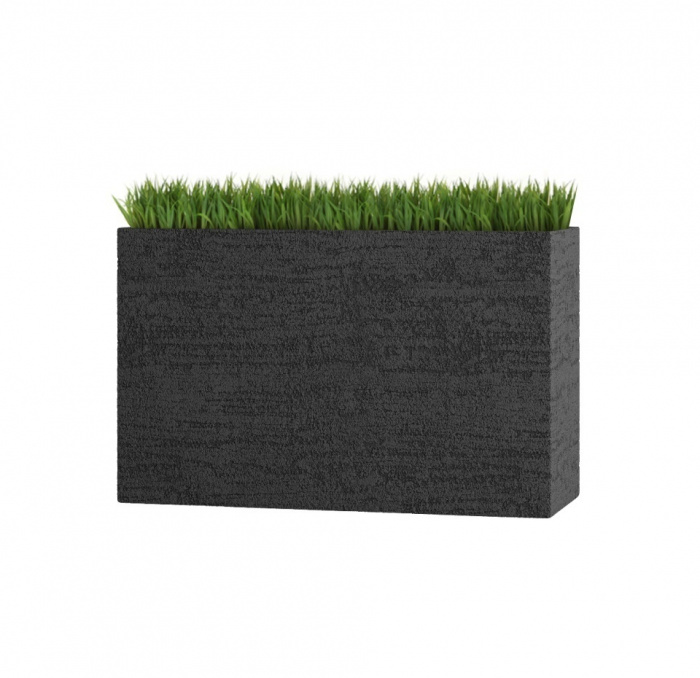 Кашпо CONCRETIKA DIVIDER EROSIA BLACK 80x30x50