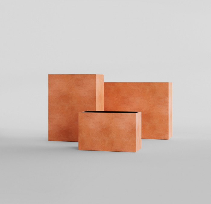Кашпо CONCRETIKA DIVIDER RED CLAY 80x30x50