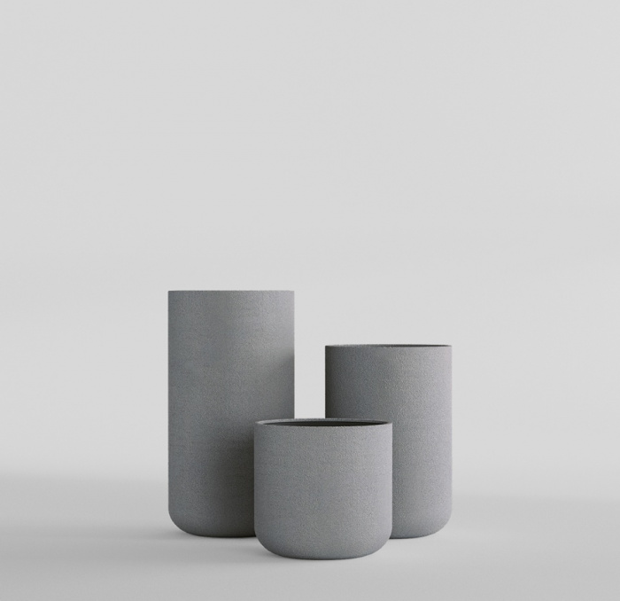 Кашпо CONCRETIKA TOPPER LONDON GREY D40H60