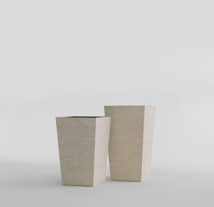 Кашпо CONCRETIKA CONIC EROSIA YELLOW 40x40x70