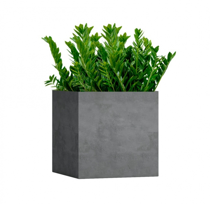 Кашпо CONCRETIKA CUBE SMOKEY BLUE 60x60x60
