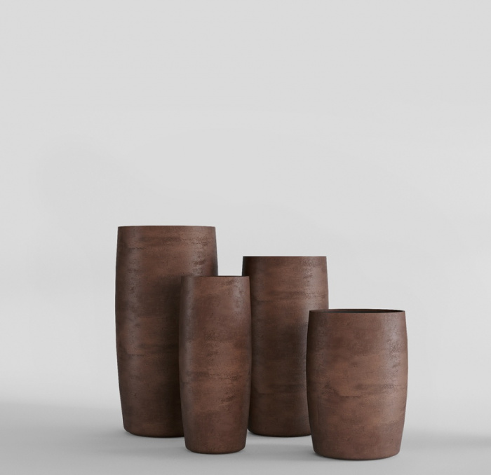 Кашпо CONCRETIKA CIGAR COFFEE D37H57