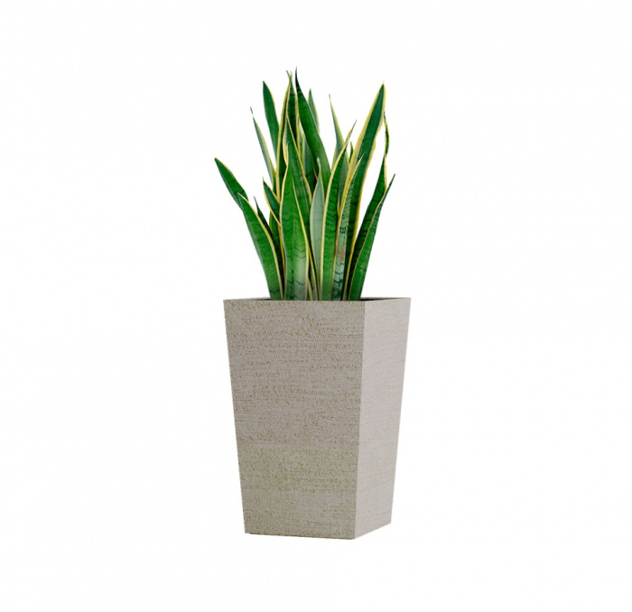 Кашпо CONCRETIKA CONIC EROSIA YELLOW 40x40x70