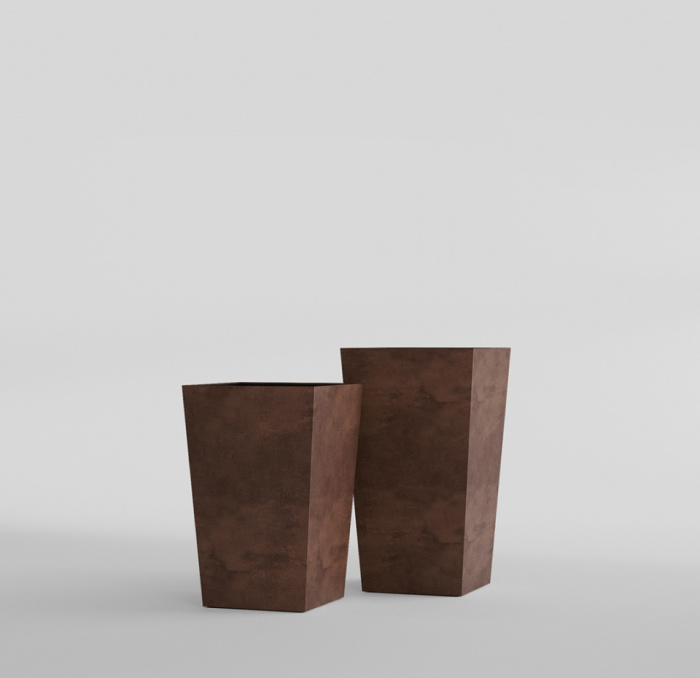 Кашпо CONCRETIKA CONIC COFFEE 40x40x70