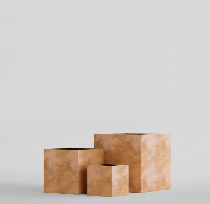 Кашпо CONCRETIKA CUBE CLASSIC CLAY 70x70x70