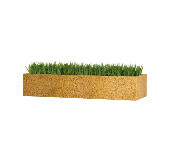 Кашпо CONCRETIKA BALCONY RICH GOLD 80x20x15