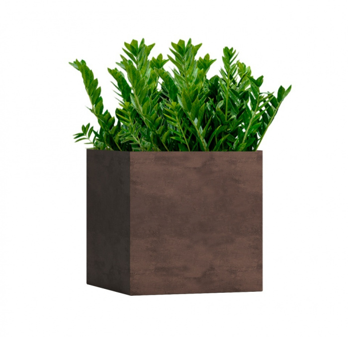 Кашпо CONCRETIKA CUBE COFFEE 60x60x60