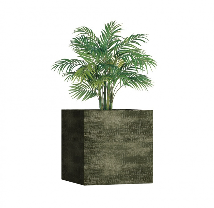 Кашпо CONCRETIKA CUBE CAYMAN GREEN 90x90x90