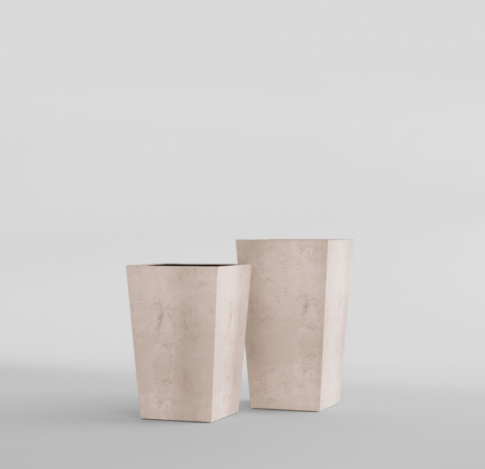 Кашпо CONCRETIKA CONIC CONCRETE WHITE 40x40x70