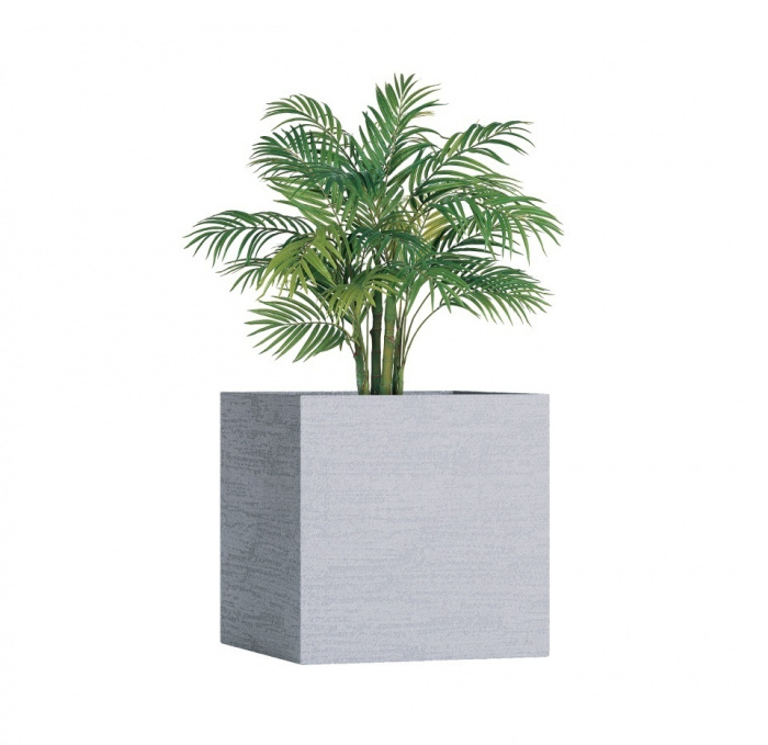 Кашпо CONCRETIKA CUBE EROSIA WHITE 90x90x90