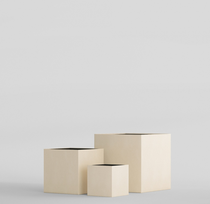 Кашпо CONCRETIKA CUBE SAHARA 30x30x30