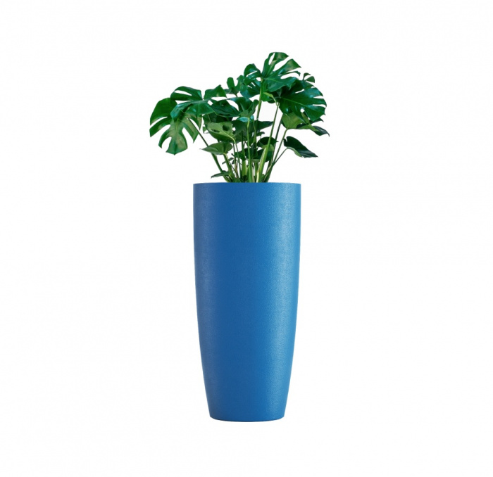 Кашпо CONCRETIKA CONUS DARK BLUE D60H130