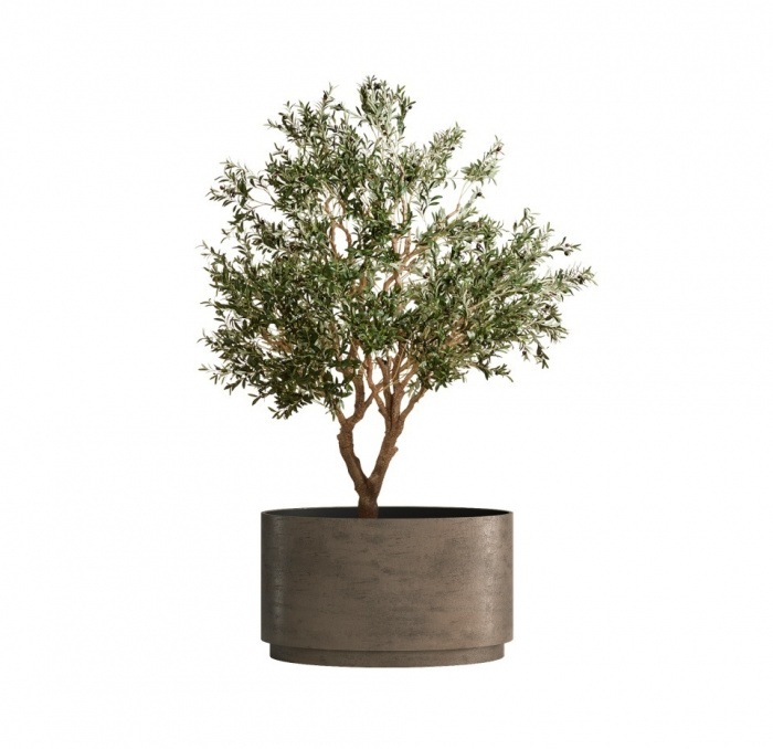 Кашпо CONCRETIKA CYLINDER XL SMOKEY GREY D70H45