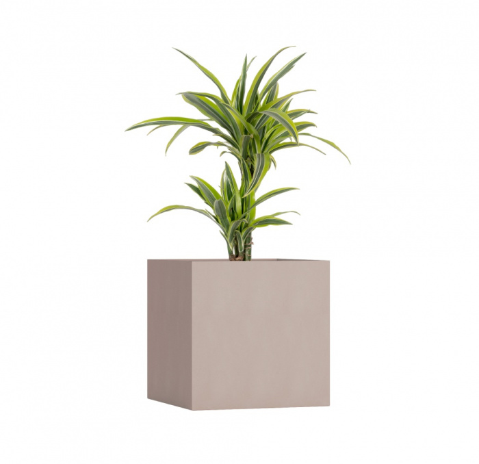 Кашпо CONCRETIKA CUBE COCOA 80x80x80