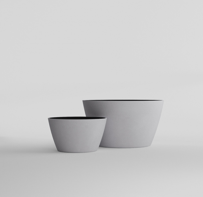 Кашпо CONCRETIKA BOWL SHALE D52H29