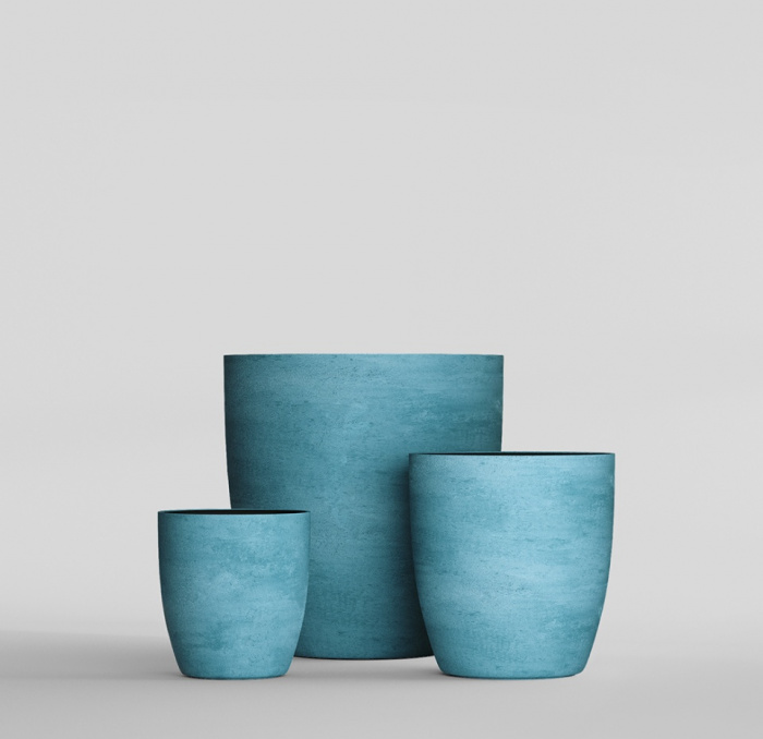 Кашпо CONCRETIKA VASE 3 BLUE SKY D50H55