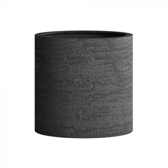 Кашпо CONCRETIKA CYLINDER EROSIA BLACK D45H45