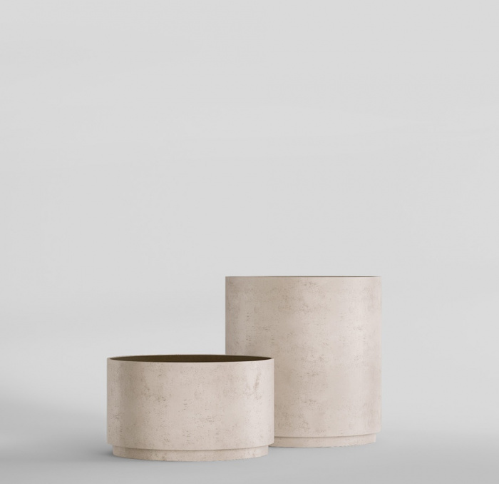 Кашпо CONCRETIKA CYLINDER XL CONCRETE WHITE D120H120