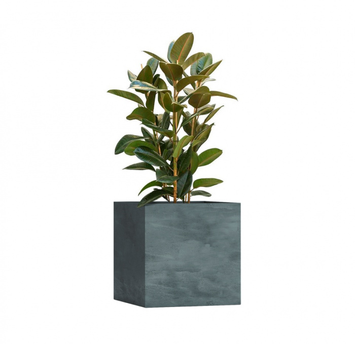 Кашпо CONCRETIKA CUBE OCEAN GREEN 70x70x70