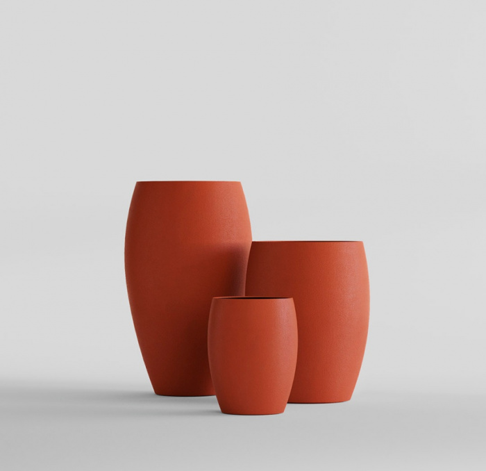 Кашпо CONCRETIKA OVAL TERRACOTTA D45H66