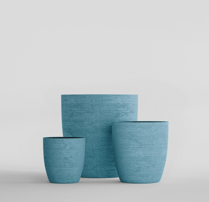 Кашпо CONCRETIKA VASE 3 EROSIA BLUE D50H55