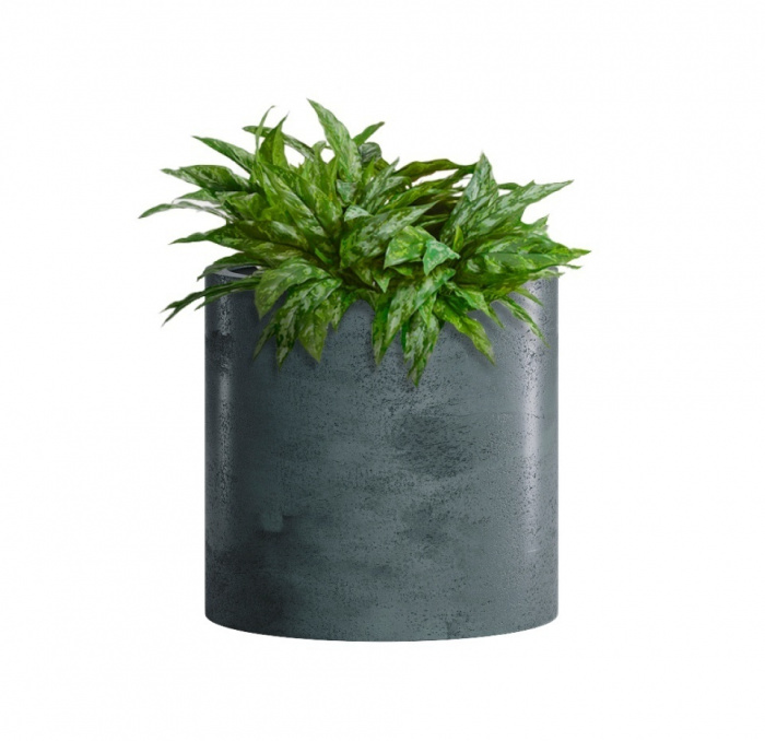 Кашпо CONCRETIKA CYLINDER OCEAN GREEN D25H25